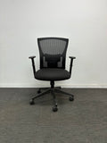 Ergonomic Gas Lift Chair with Armrests-Black Mesh Back