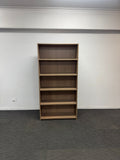 Bookcase with Solid Back-Walnut-1800mm high x 900mm wide
