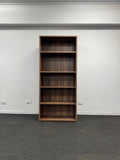 Bookcase with Solid Back-Walnut-1800mm H x 800mm W