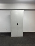NAMCO Lockable Steel Stationary Cabinet-Light Grey-1990 H x 910 W