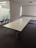 Rectangular Boardroom Table-White-4000mm x 1200mm