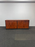 Sliding Door Credenza with Filing Drawers-Wild Birch with Ironstone-1800mm